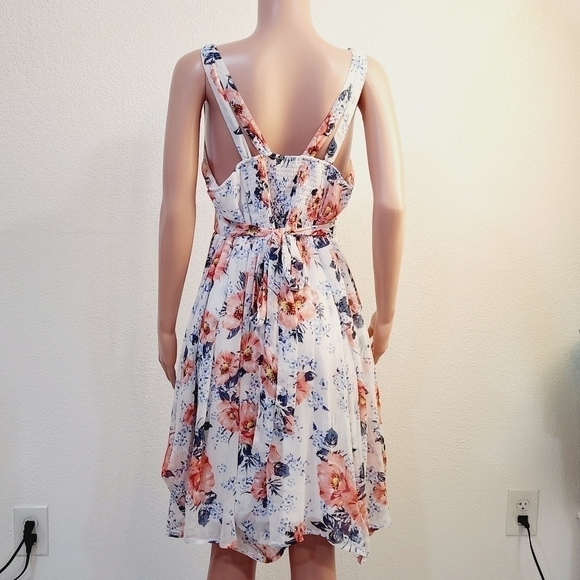 Torrid Floral Print Crinkled Chiffon Tank Dress Sz 2X - Picture 8 of 16